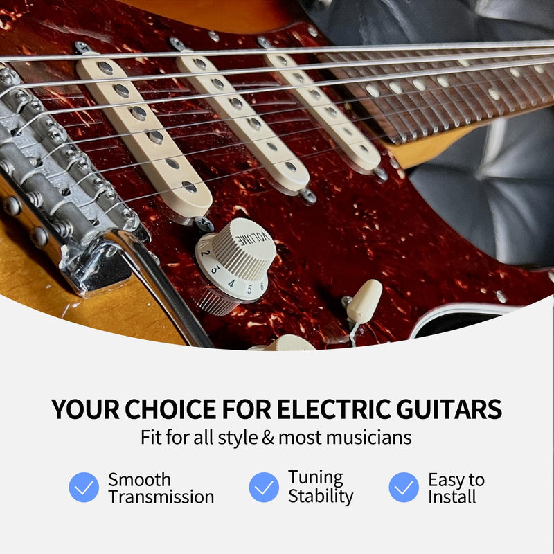 LEKATO Electric Guitar Strings Nickel Plated Steel Coated Electric Guitar Strings with Ball End 10 Set of 6 Hex Steel String(10-46) Electric Guirar(10-46) 10 Pack