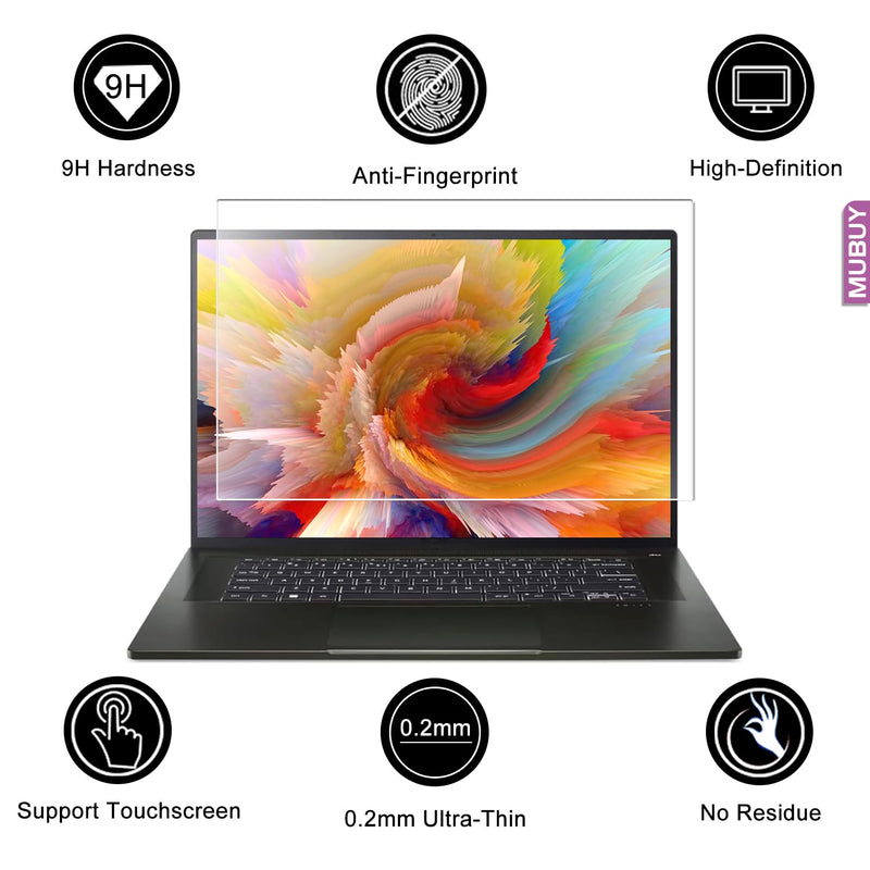 15.6" Screen Protector Tempered Glass for HP Laptop 15.6, HP Pavilion/Envy 15.6, Dell Inspiron 15, Lenovo Ideapad 15, Acer Aspire 5, Chromebook 15.6 & Other 15.6“ 16:9 Laptop ((345x194mm/ W x H) 15.6 inch