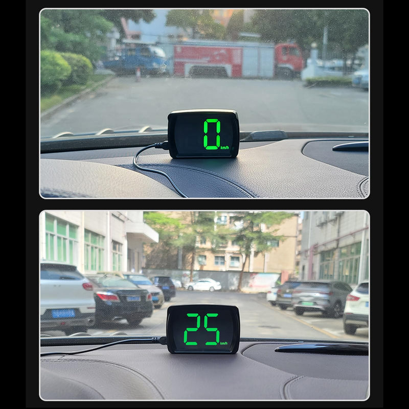 GoolRC Speedometer HUD, Heads-Up Display Digital Speedometer GPS Speed Meter MPH/KMH, Head Up Display for All Cars, USB Cable Plug & Play Large Screen High-Definition Display