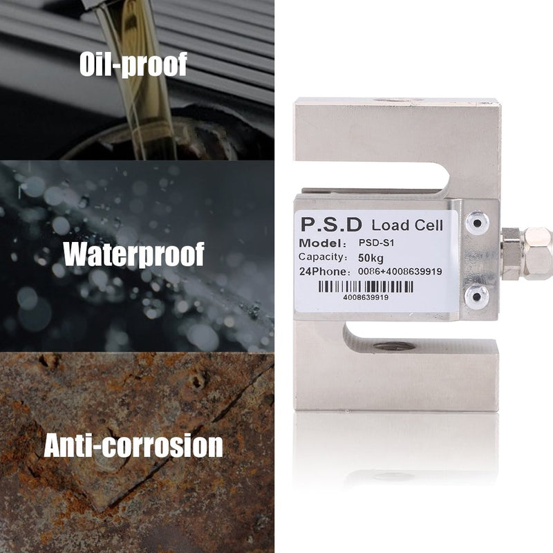 Load Cell Sensor Weighing Sensor Portable Weight Sensor Scale Sensor Weighing S Bar Precision 50/100/300/2000 kg for Container Weight High Pressure Weighing Technology (50 kg) 50kg