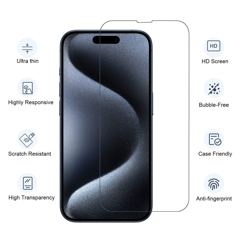 Bocasal A Stylish Crossbody Wallet Case for iPhone 13 Pro + 3 Pcs Tempered Glass Screen Protector for iPhone 13/14/13 Pro