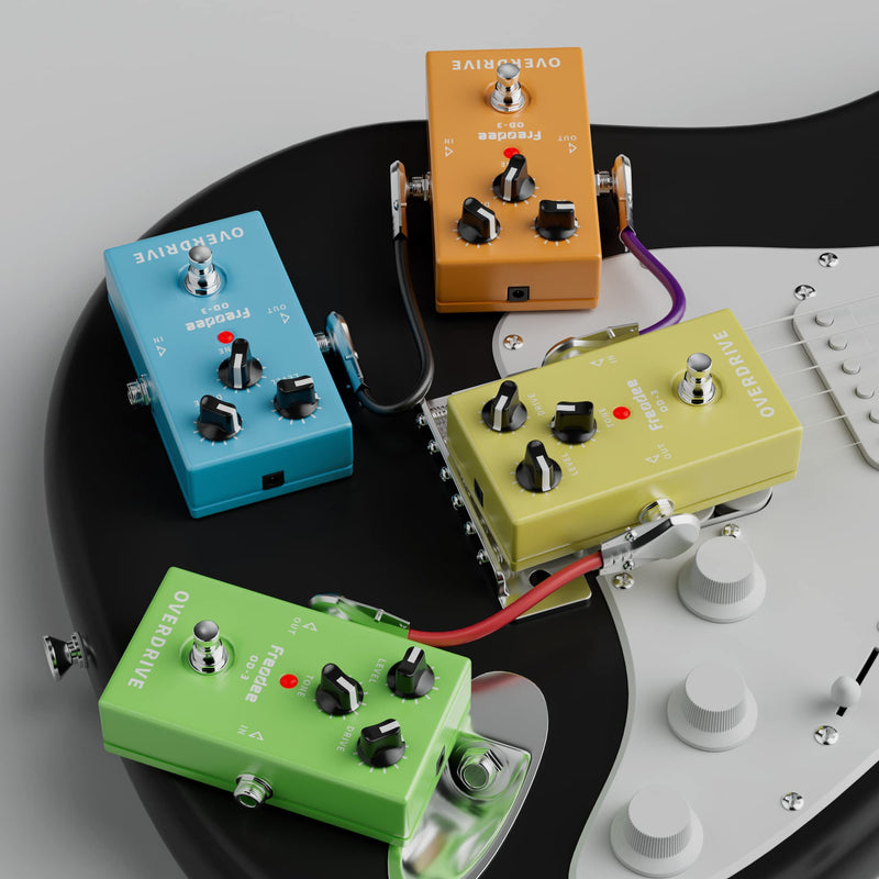 Guitar Pedal Patch Cable 6 Pack, Short Pedal Board Cord 6.35mm (1/4 inch) Right-Angle Flat Audio Adapter TS Male Connector for Effects Pedals - 6 Inch 6.35mm Male to Male Cable
