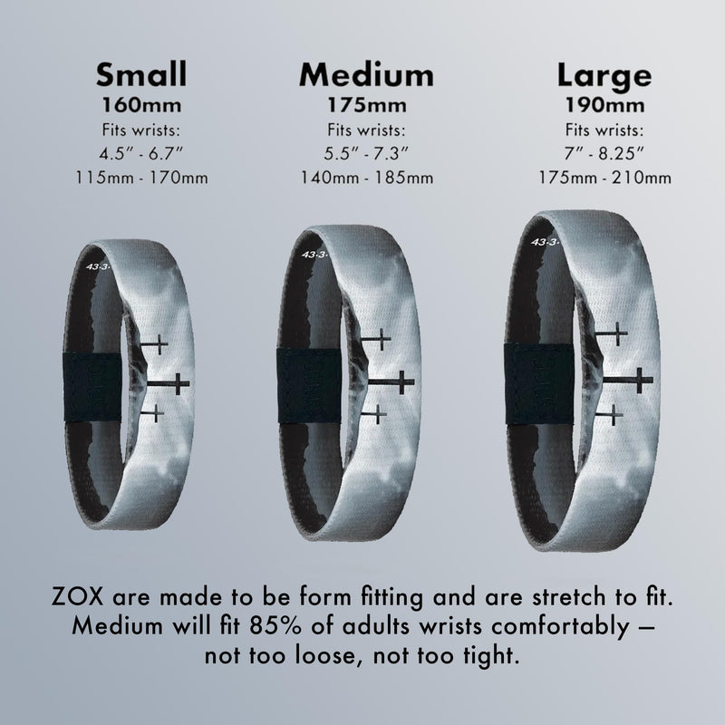 ZOX Interactive Bible Verse Bracelets — Men's Bible Pack | Compatible with iPhone & Android, Scan for Daily Scripture, Stretchy Elastic Wristband, Fun Gift for Men, Women & Teens 4-Pack Multi Medium
