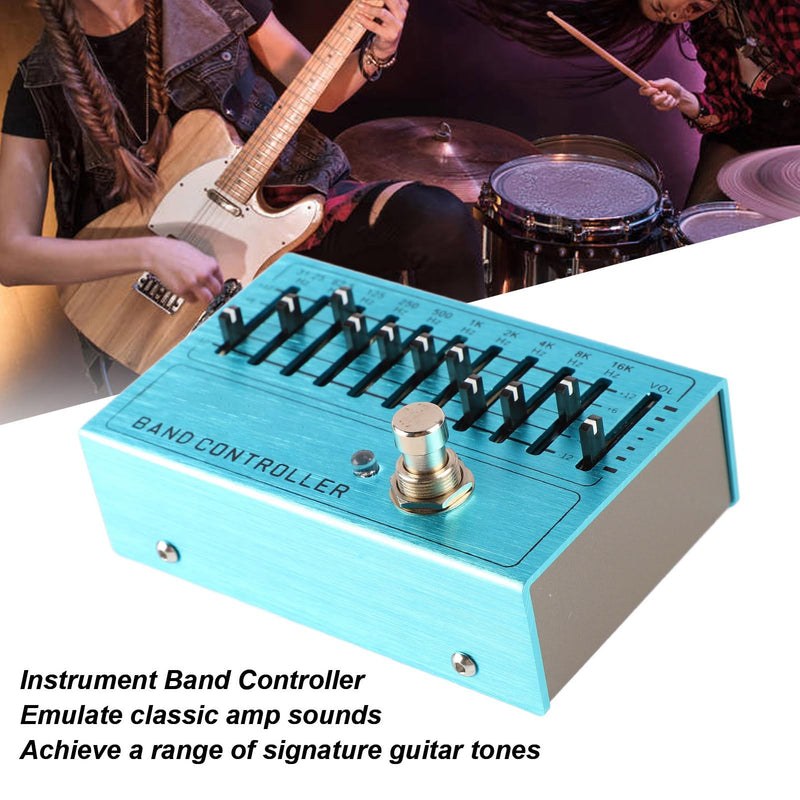 [AUSTRALIA] - EQ Pedal 10 Band Equalizer Independent Output Volume Adjustment Preamplifier for Music Lovers 