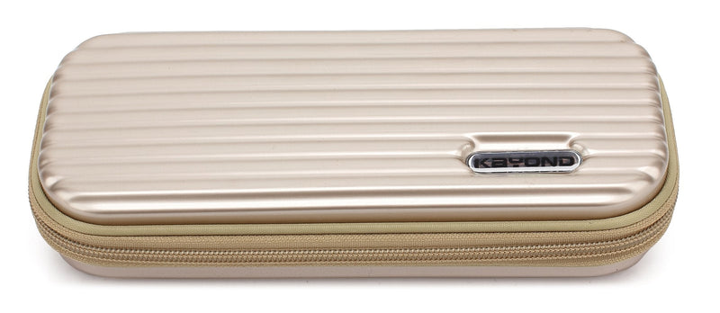 KAYOND Hard Pencil Case PC Hard shell case for executive fountain pen,ballpoint pen,stylus touch pen,Durable Students Stationery With Zipper (Golden) Golden