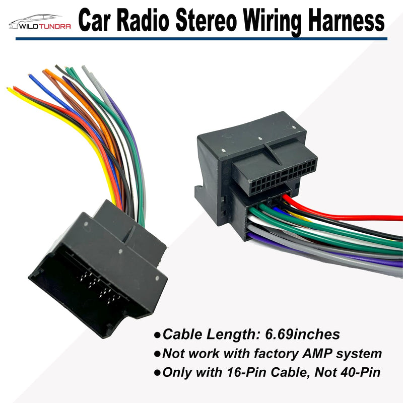 Car Stereo Wiring Harness with Antenna Adapter for BMW 2002-2011 Volkswagen 2003-2015 Audi 2002-2010 Aftermarket Radio CD Player Installation Wire Cable Kit Compatible with Mercedes-Benz 2007-2015