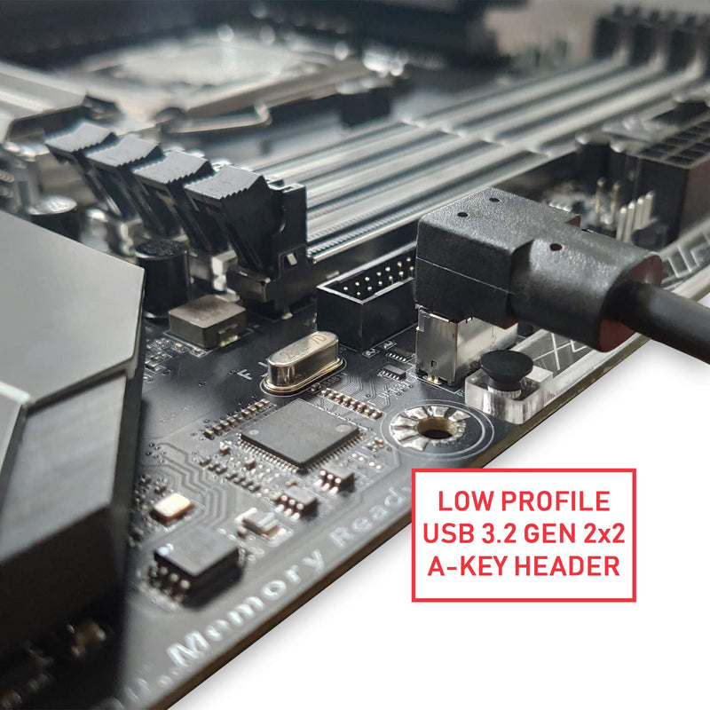 LINKUP USB 3.2 Gen2 Internal Adapter | 20-Pin Header to USB-A | 80cm | 10Gbps, male to female, for PC front panel Right Angle Connector Type C Panel - 080cm