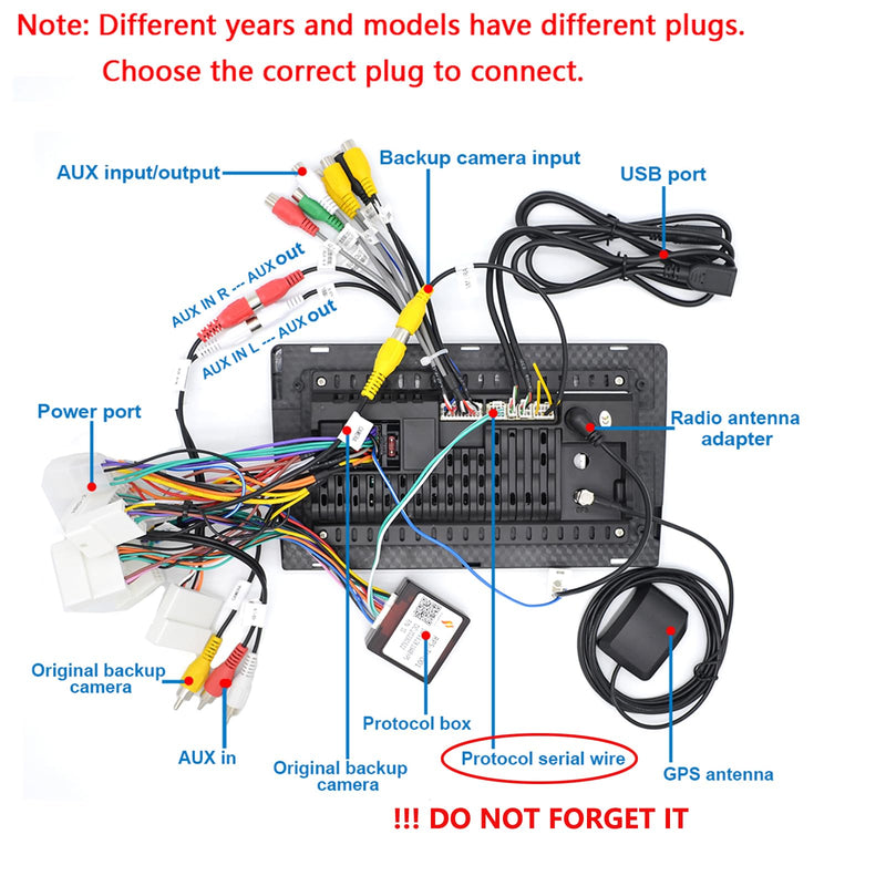 16-PIN Android Car Radio Stereo Harness Canbus Decoder for Toyota Camry RAV4 Corolla Tundra Sequoia Tacoma Prius Sienna Support JBL Amplifier Retain OEM Factory Backup Camera,Steering Wheel Control