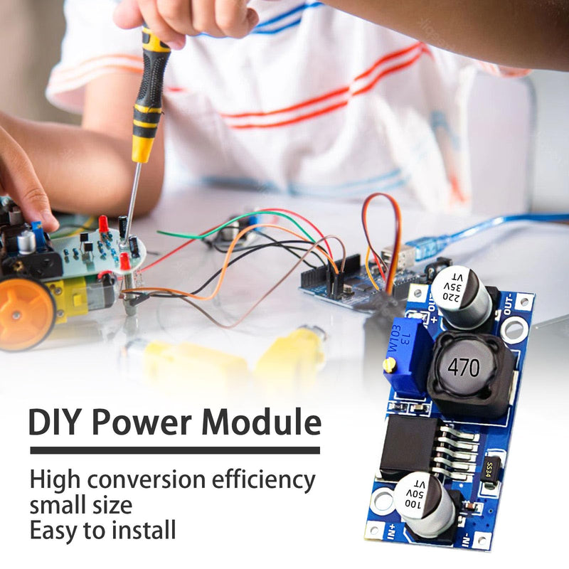 Step Down Converter Binghe Pack of 10 DC-DC 3A Buck Converter, Step-Down Converter Module, Voltage Regulator, Adjustable Power Supply Downward Module, 3.2-46 V to 1.25-35 V Adjustable Power Supply