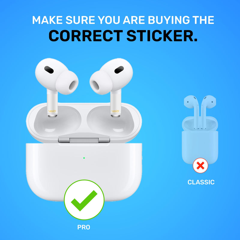 EMF Shield Sticker for AirPods 2nd/3rd/4th Gen, 2-Pack | FCC Lab-Tested, USA Patented, Short Stem Airpods, 5G Wireless Devices, WAVEBLOCK SHORT STEM AIRPODS - WHITE 2 Pair