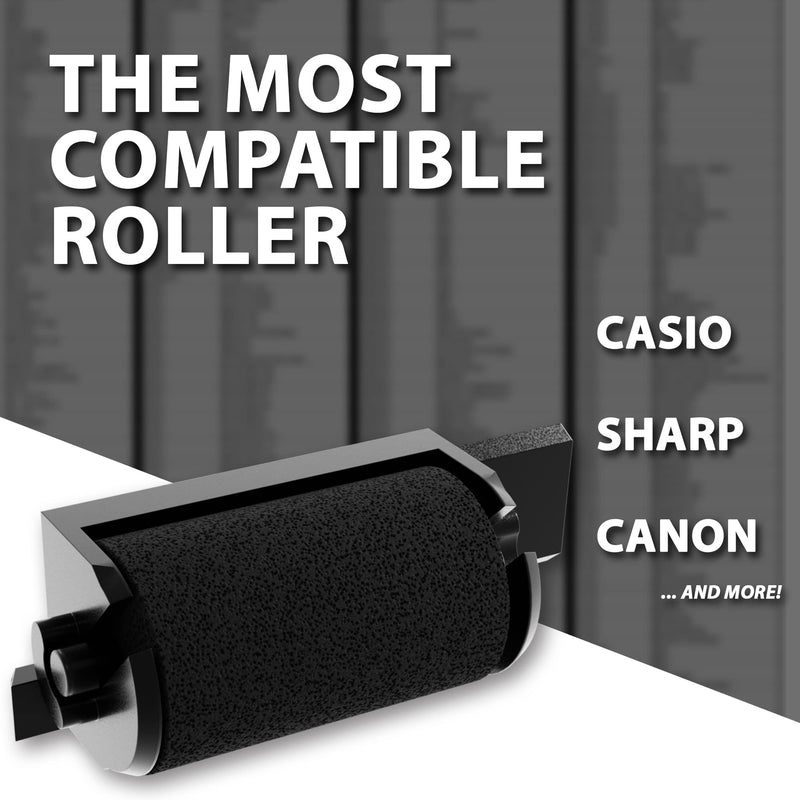 (6 Pack) Inkvo IR40 Compatible Replacement Calculator Ink Roller Black for Canon CP-16, Sharp XE-A107, EA770R, Adler Royal 500DX, Cash Register Ink 6 Pack