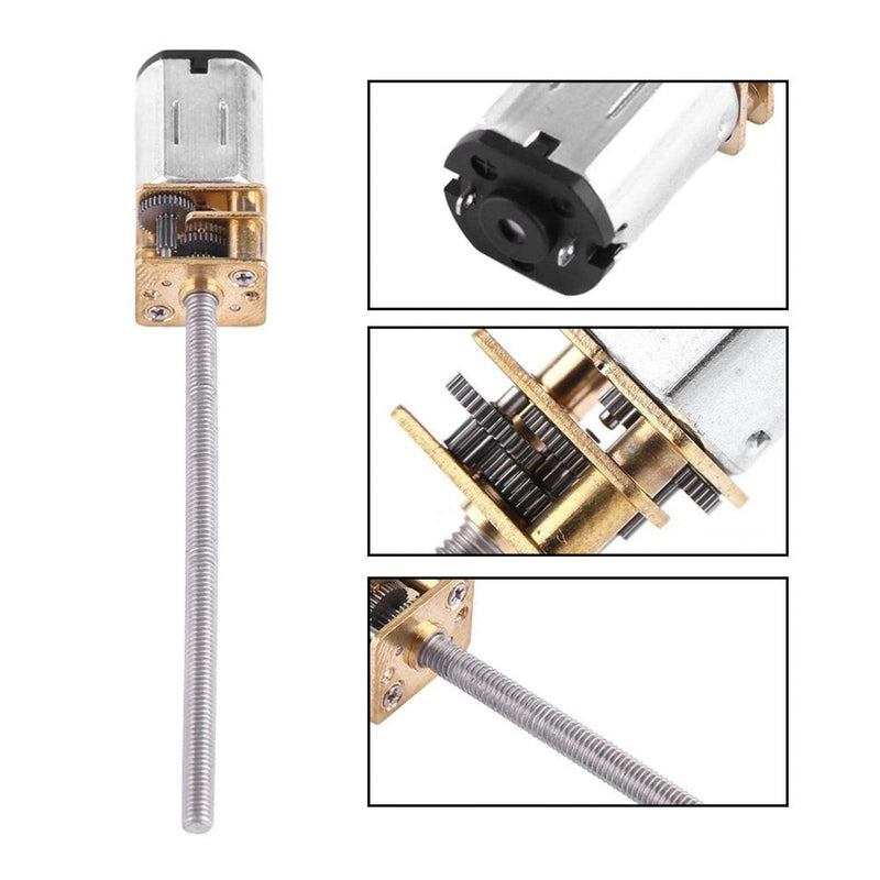 [AUSTRALIA] - Akozon 6 V Gear Motor with Long M3 55 mm Screw Thread Output Shaft Speed Reduction Gear Motor 30/60/100/150/200/300/40/500 RPM (300 RPM) 300 rpm. 