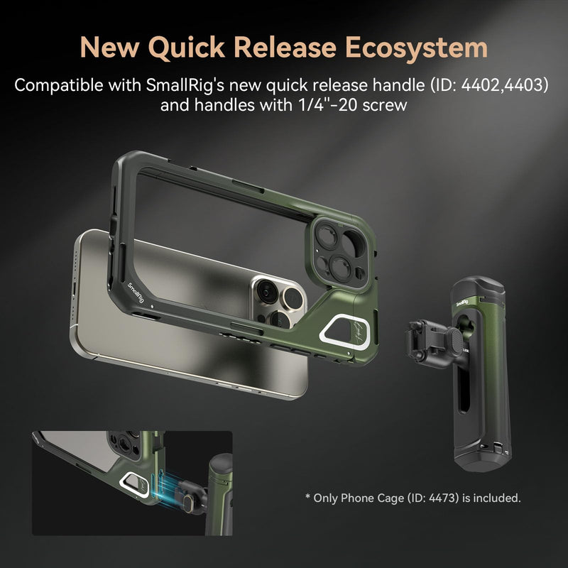 SMALLRIG x Brandon Li Mobile Video Cage for iPhone 15 Pro Max Co-Design Edition, Aluminum Alloy Smartphone Video Cage Case for Videography/Video Recording/YouTube/Live Streaming/Vlog - 4473