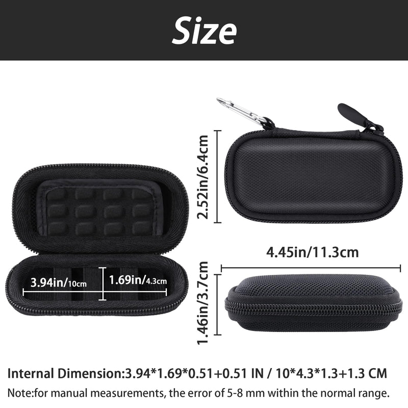 Khanka Hard Case for KardiaMobile 6 Channel / 1 Channel ECG Heart Monitor, Case Compatible with Kardia 6L 1L ECG with Carabiner Hook and Carry Strap (Pill Box and ECG Not Included)
