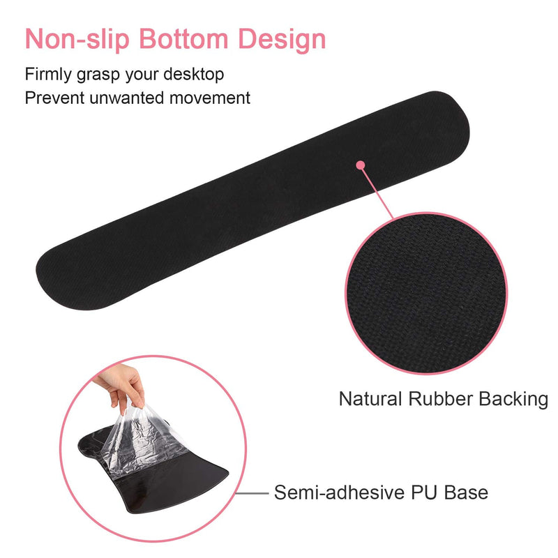 iCasso Keyboard Wrist Rest and Mouse Wrist Rest Pad, Made of Memory Foam, Ergonomic Support, Easy Typing and Relieve Wrist Pain, Perfect for Gaming, Computer, Office, Laptop - Peony T-peony