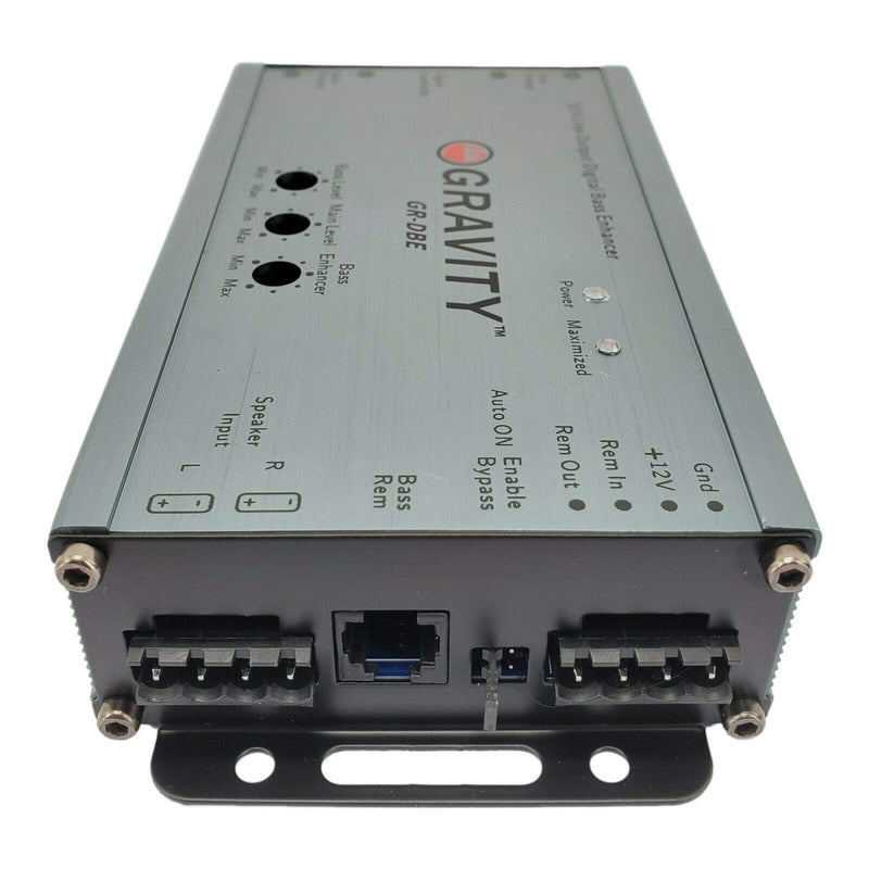Gravity GR-DBE 2-Channel Premium Line-Out Converter with Digital Bass Enchancer with Knob/Dual Amplifier / 9.5 Volt Pre-Amp Outs/Level Matching Controls