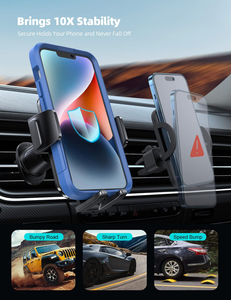 Lamicall Phone Holder Car Vent and Foldable Phone Stand for Desk