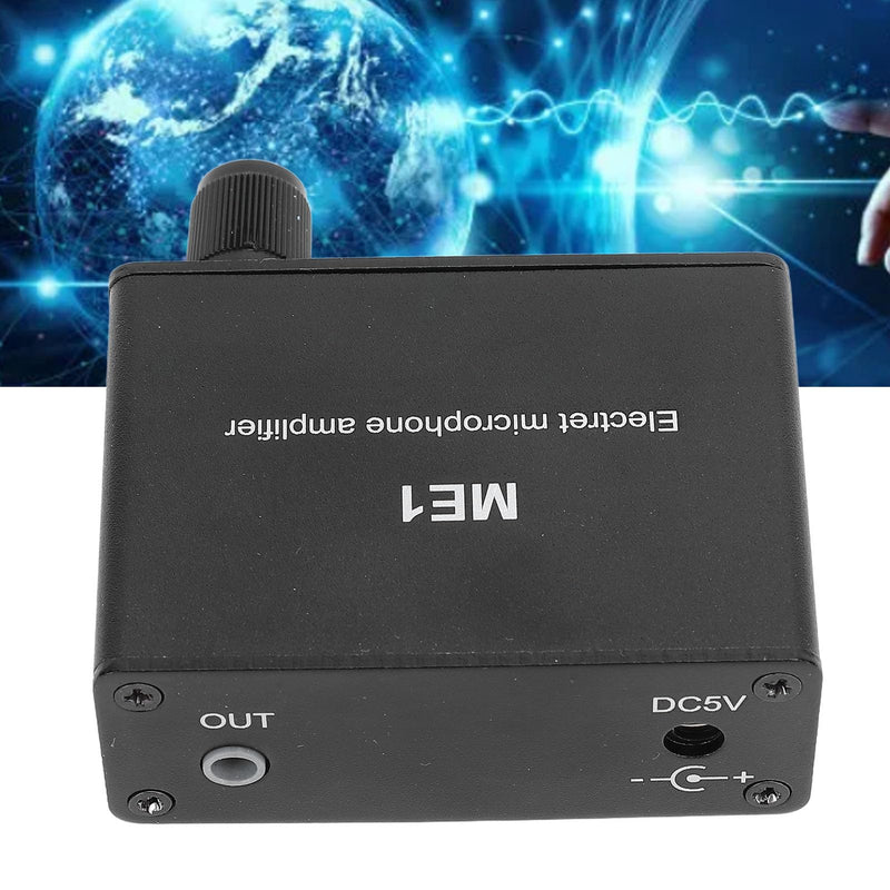 Microphone Preamp, Electret Microphone Amp, Adjustable Gain 0-20db Sound Amplifier, Audio, Microphone Preamplifier for Podcast, Livestream, Broadcasting