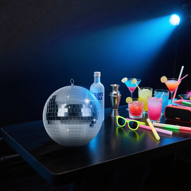 [AUSTRALIA] - Disco Ball 2 Pack, 8 Inch Shatterproof PET Mirror Disco Ball Decor for Party, Wedding, Club - Safe & Durable Hanging Dance Balls, Non-Glass Party Decorations 