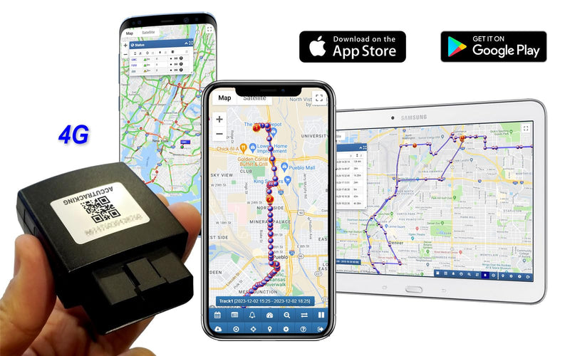 AccuTracking VTPLUG TK374 GPS Tracker for Vehicles - 4G LTE OBD GPS Tracker for Car Truck Fleet Teen Driver, Diagnostic, No Activation Fee, No Cancellation Fee, No Re-Activation Fee