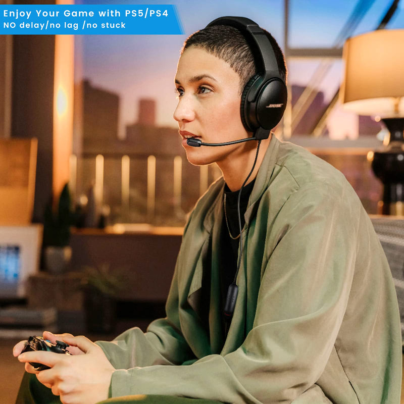 Detachable Mic Replacement for Bose QuietComfort 35 II(QC35 II) & Quiet Comfort 35(QC35) Headphones, Boom Gaming Microphone with Mute Switch for Xbox One, PS4, PS5, PC
