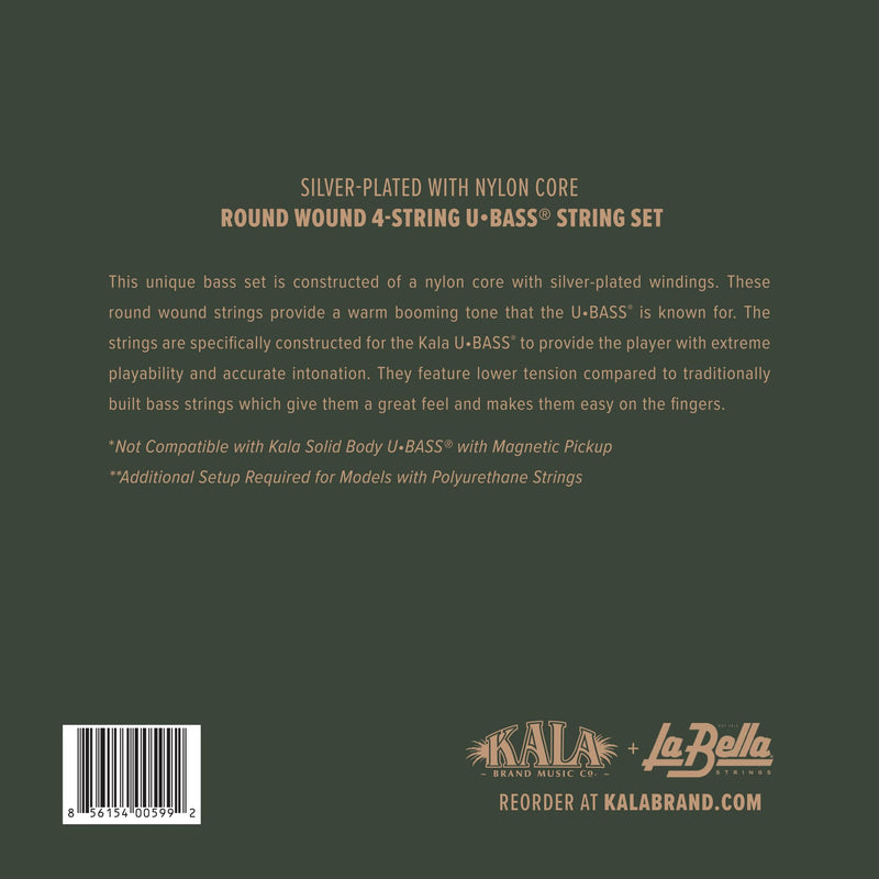 Kala Metal Round Wound U•BASS® Strings 4 String