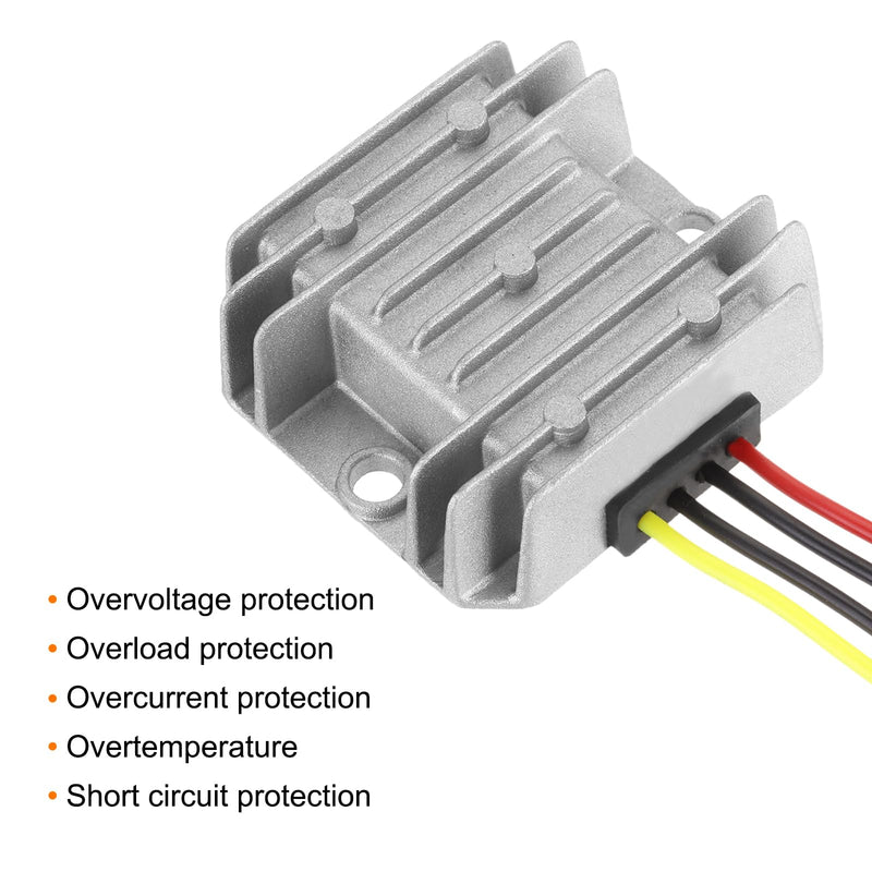 QUARKZMAN DC 12V/24V to DC 6V Voltage Converter 6A 36W Step Down Converter Voltage Reducer IP67 Waterproof Transformer Power Supply Module Power Adapter for Car Truck Solar System