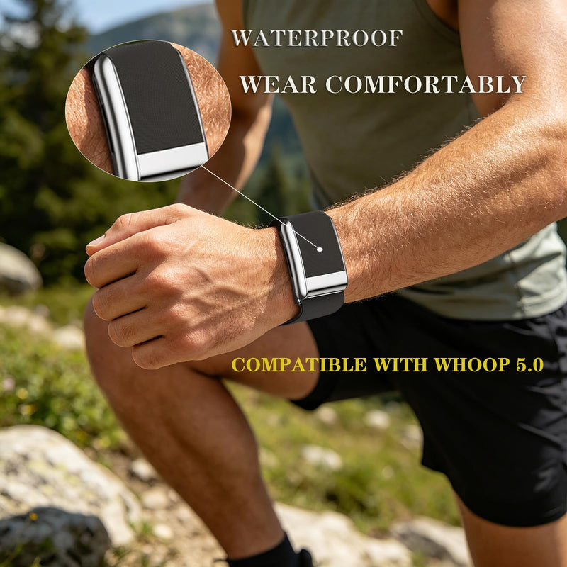 Whoop Replacement Band Combination Compatible with WHOOP 5.0, Waterproof, Quick-Dry, Hydroknit, SuperKnit Band,Adjustable Breathable Sweatproof Sports Wristband for Men and Women Black&White