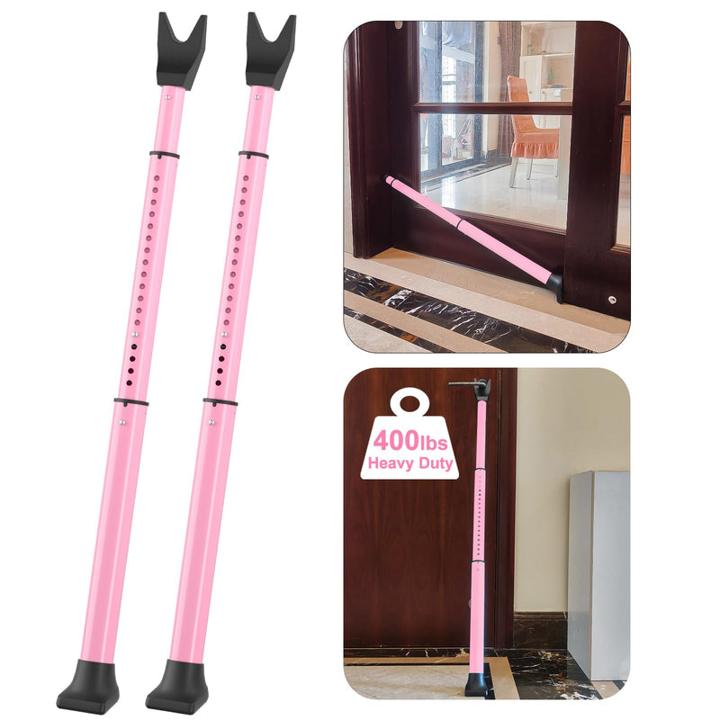 Personal Safety Alarm for Women & 2 Pack Pink Door Security Bar
