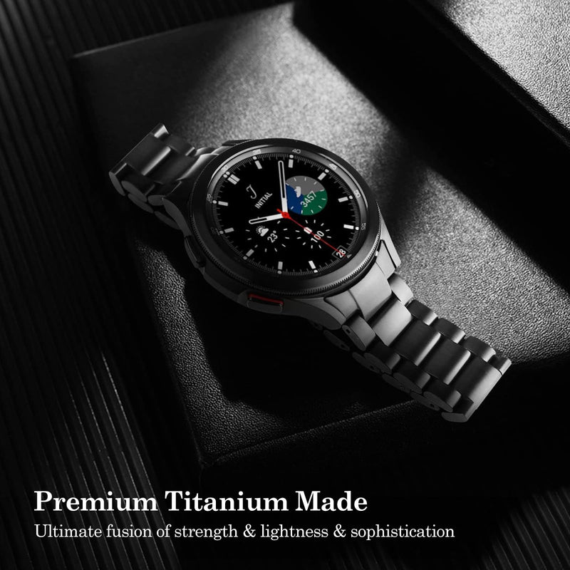 20mm Titanium Bands for Samsung Galaxy Watch 7 Band,No Gap Titanium Metal Adjustable Strap for Galaxy Watch FE/7/6/5/5 Pro/4/6 Classic/4 Classic grey