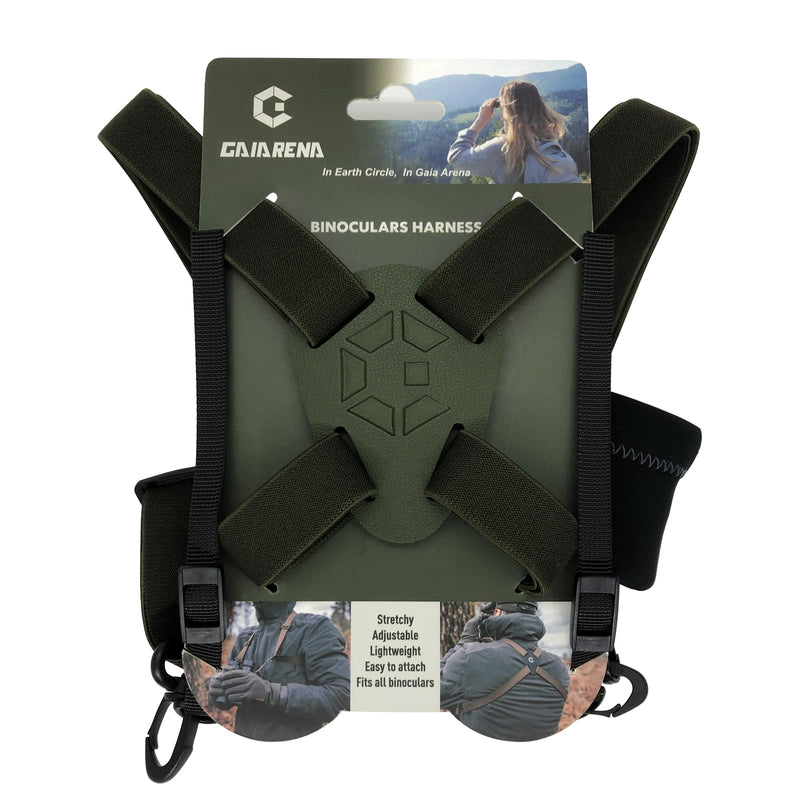GAIARENA Binocular Harness Strap, Bino Harness with Microfiber Lens Cleaning Cloth for All Size Binoculars & Camera(Camo) Camo