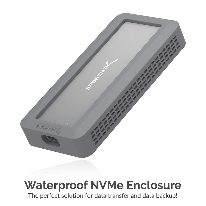 SABRENT USB 3.2 Rugged Waterproof Enclosure [IP67] for M.2 NVMe SSDs (EC-WPNE)