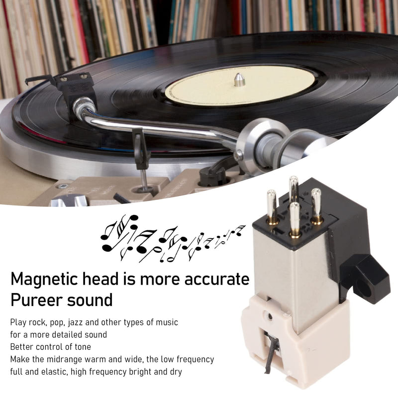 AT-3600L Magnetic Cartridge, Magnetic Cartridge with Needle, High Accuracy Replacement Magnet Turntable Cartridge for Turntable Record Player