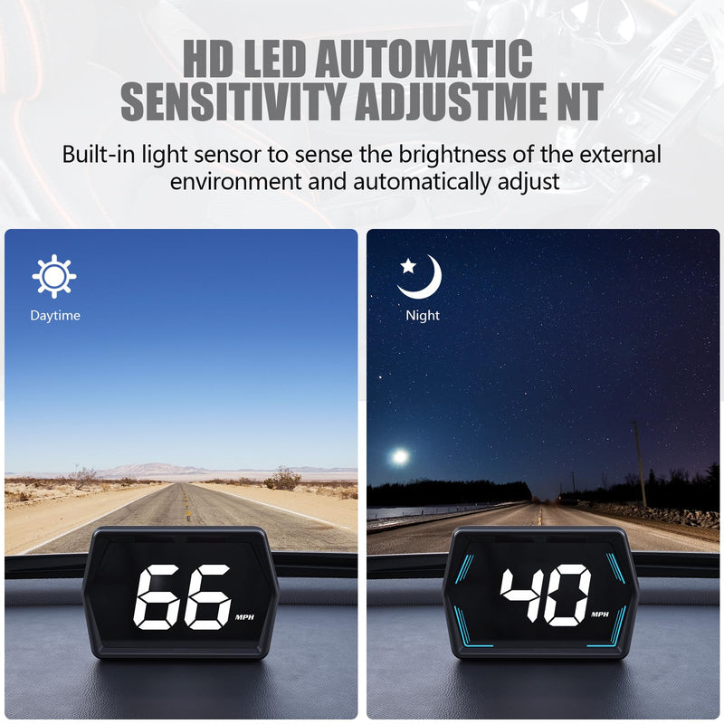 G20 Digital GPS Speedometer, Universal Head-Up Display for Cars, Small LED Display Speed MPH Compass Direction, Plug and Play for All Vehicles