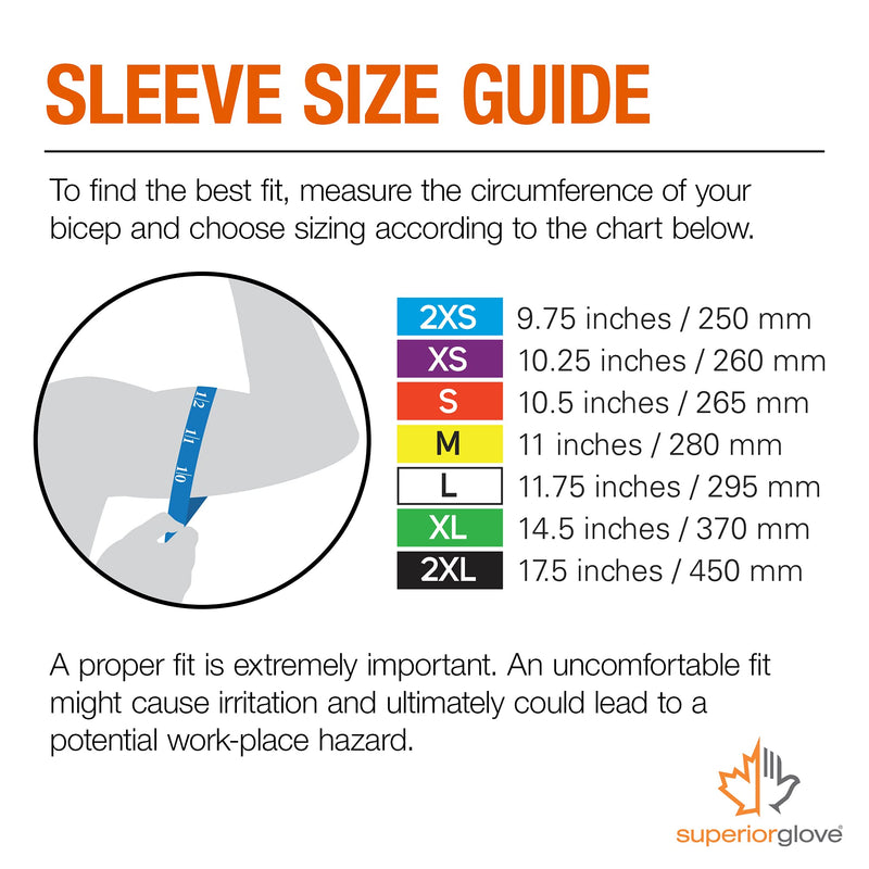 [AUSTRALIA] - Superior Glove KTAG1T18T TenActivTM Grey Stay-Cool Cut-Resistant Sleeve 18" Length (Medium, With Thumbhole) Medium 