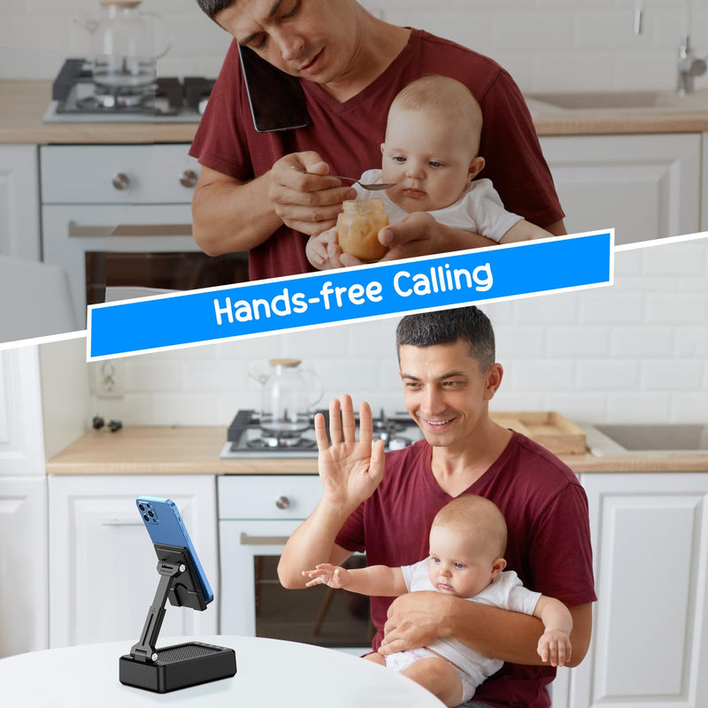 [AUSTRALIA] - Gifts for Men Women Foldable Cellphone Stand with Bluetooth Speaker and Power Bank Birthday Gift Idea for Mom Dad Cool Gadget Tech Gifts 