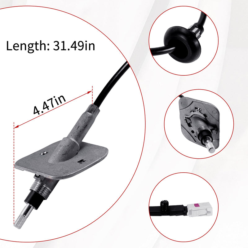 [AUSTRALIA] - Radio Antenna Base fits for 2009-2021 Dodge Ram 1500-5500 Antenna Base Mast Kit Replacement 926-833-w/Adapter Cover 