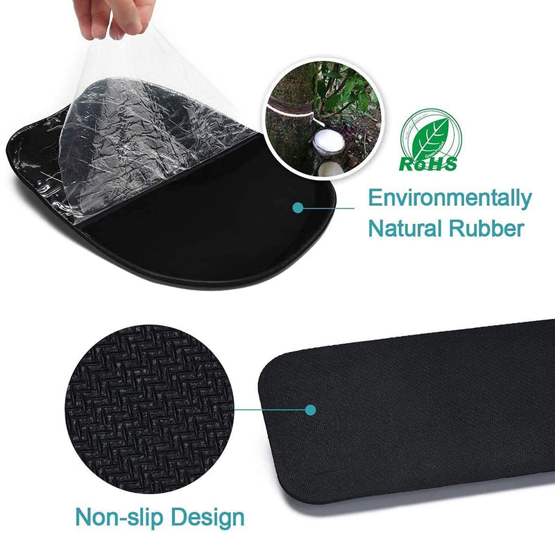 Ergonomic Keyboard Wrist Rest Pad and Mouse Pad Hand Support for Laptop Computer Wrist Rest Support Cushion Nonslip Memory Foam Set for Office Gaming Easy Typing & Pain Relief - Black