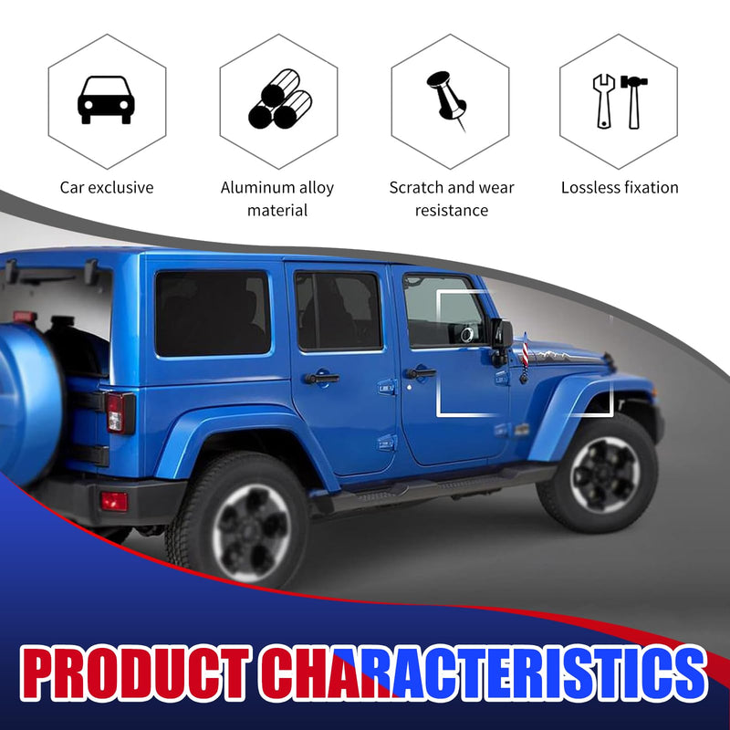 1 PC Car American Flag Bullet Antenna, 5.51" x 0.78" Anti-Theft Security Antenna, Stable Signal Receiving Antenna with Threaded Mounting Accessories, for Most Car Models (Blue) Medium Blue #American Flag