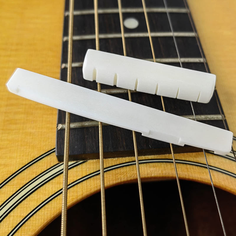 [AUSTRALIA] - 6 String Acoustic Guitar Bridge Bone Bridge Saddle and Nut, Rosewood Acoustic Guitar Bridge Pins with Bridge Pin Puller Remover, Acoustic Guitar Bridge Replacement Parts 