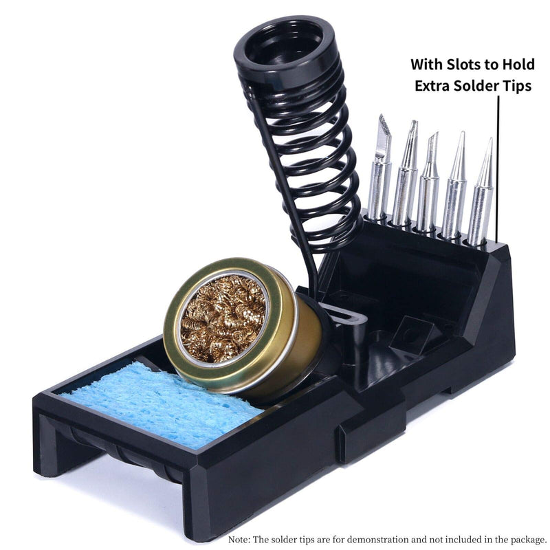 YIHUA X-4 Premium Soldering Iron Holder with Brass Wool, Cleaning Sponge and Soldering Tip Slots