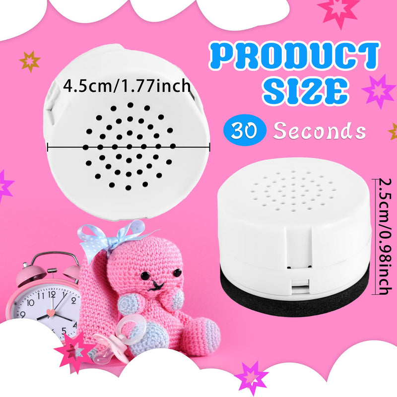 9 Pcs Voice Recorder Recordable Sound Module for Stuffed Animal Bear Doll Plush Toy Pillow Device Record Custom Message Music Recording Button Box DIY Crafts Birthday (30 Seconds) 30 Seconds