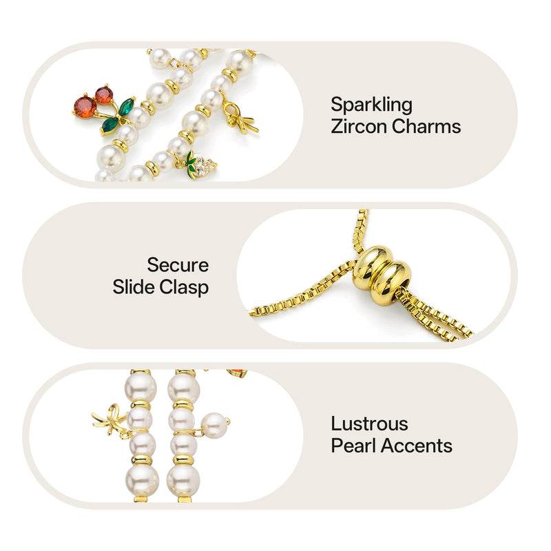 Pearl Beaded Watch Band for Women Compatible with Apple Watch 38/40/41/42/44/45/46/49mm, for iWatch 11/10/9/8/7/6/5/4/3/2/1 Ultra SE, Pendant Double-Strand Bracelet 42(Series 3 2 1)/44/45/46/49mm