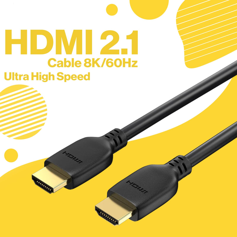 BRENDAZ HDMI to HDMI 2.1 Cable, 8K-10-Pack- 48Gbps Ultra High-Speed HDMI to HDMI Cord, Compatible with PS5, PS4, Xbox, TV, Monitor, 4K Blu-ray Players, 6-Feet. 10