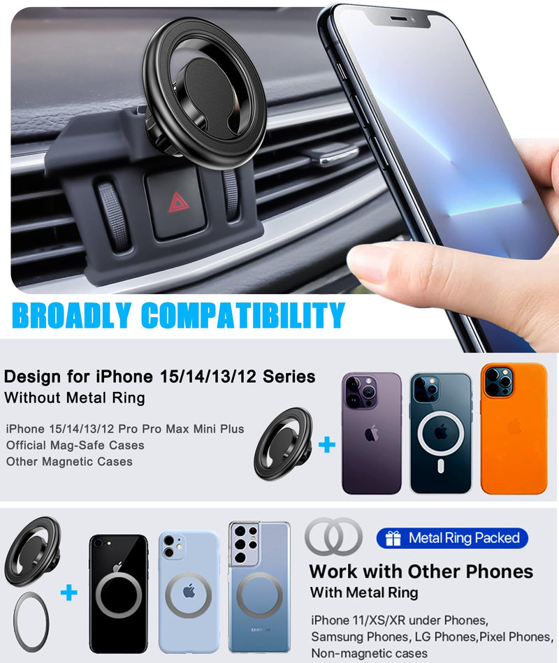 Car Phone Mount, Air Vent Magsafe Holder for Nissan Rogue 2014-2020 | Adjustable Magnetic Navigation Bracket Stand, for iPhone 17 16 15 14 13 12 Pro Max Plus Mini, Magsafe Case, All Smartphone Rogue(Mag-Safe)