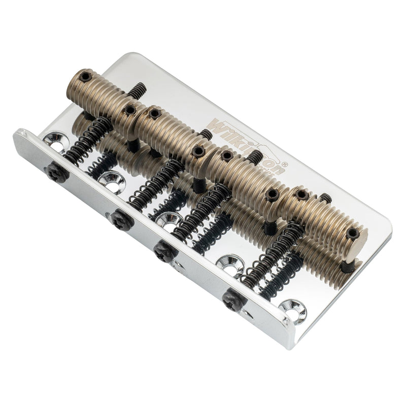 Wilkinson WOB41T 57mm (2-1/4 inch) 4-String Bass Bridge Threaded Saddles for Precision/Jazz Bass, Chrome