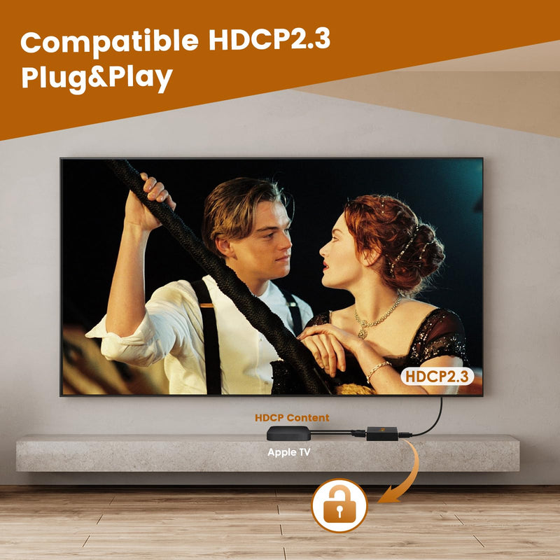 [AUSTRALIA] - HDMI to Optical Audio Adapter, HDMI Audio Extractor to 3.5mm AUX Sound Extractor Splitter, 4K@60Hz Audio Converter Supports HDMI 2.0, HDCP 2.3, for Apple TV, Fire TV PS5, Xbox etc 