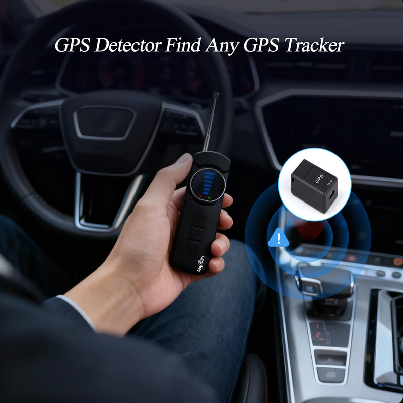 Hidden Camera Detector,Upgraded Hidden Bug and Camera Detector, Bug & GPS Tracker Detector Portable Privacy Protector for Travel/Hotel/Car, Camera Detector Spy Camera Finder with LED (Black)