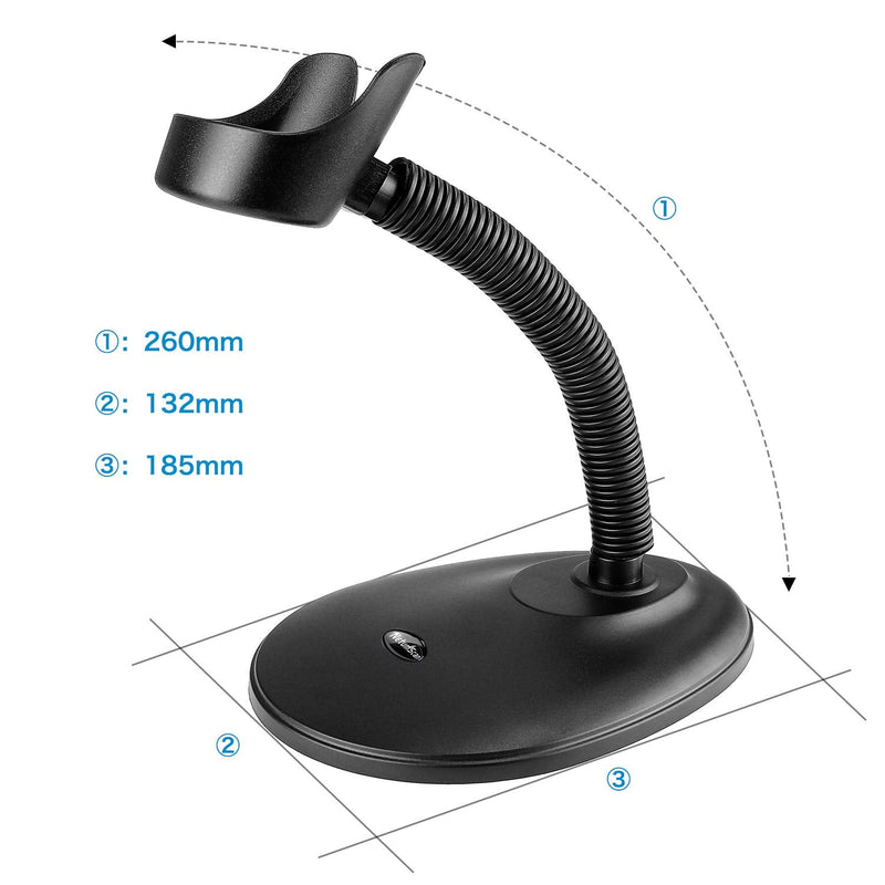 Wireless 1D 2D Barcode Scanner with Stand, NetumScan Portable Automatic QR Code Scanner Supports Screen Scan Handheld CMOS Image Bar Code Reader with USB Receiver for Warehouse POS and Computer 1D & 2D Barcode Scanner