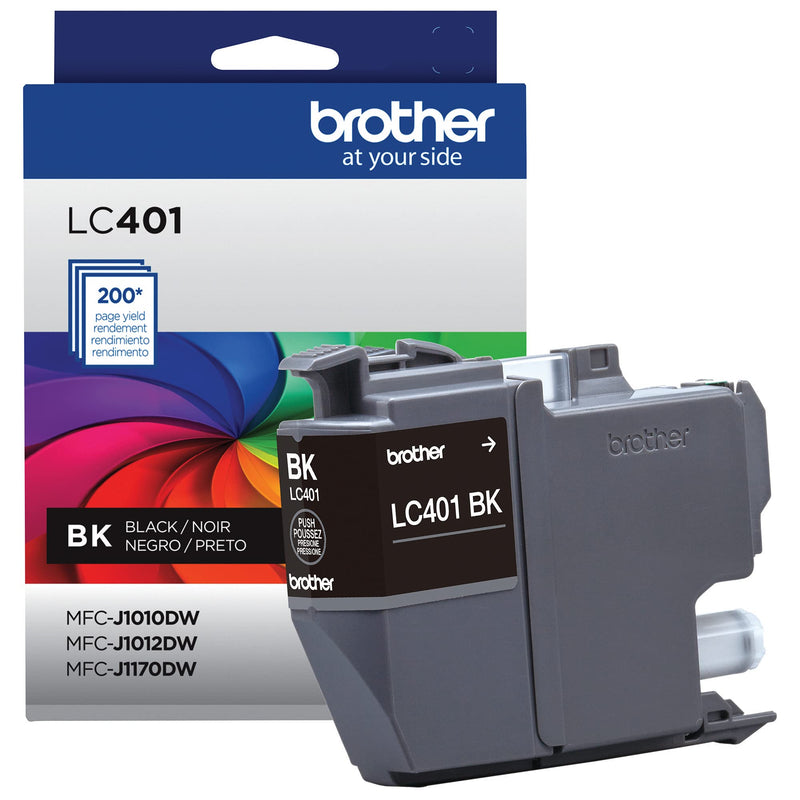 Brother Genuine LC401BK Standard Yield Black Ink Cartridge